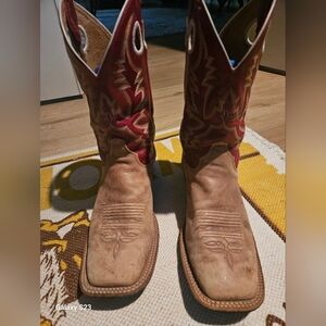 Mens Justin Square Toe Boots Bent Rail Style BR358